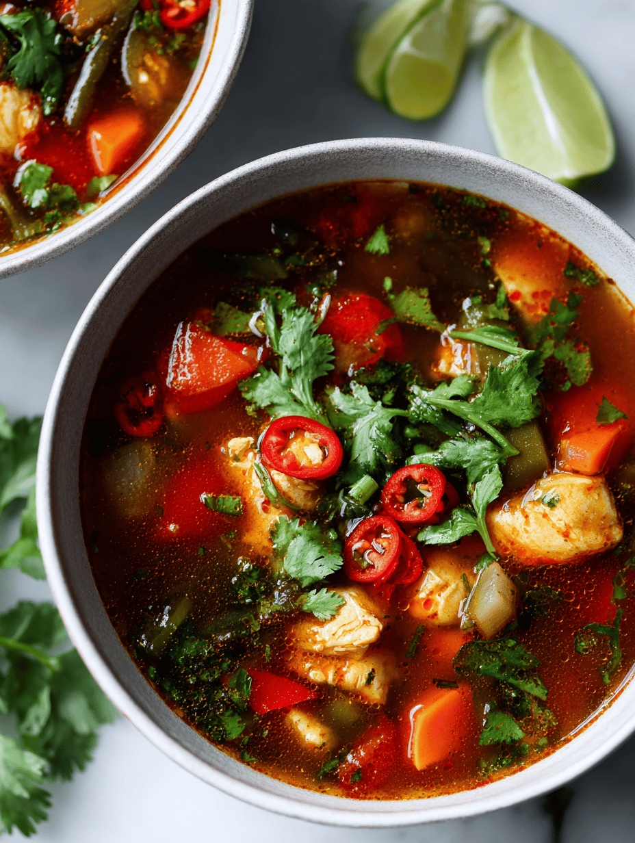 spicy chicken soup recipe